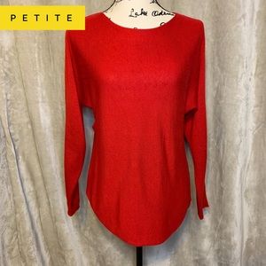 Holiday Red Knit Sweater Petite Holiday TWO TWENTY FIVE like new S